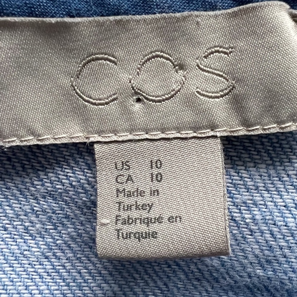 COS Denim Chambray Shift Dress | US 10 - Picture 7 of 10